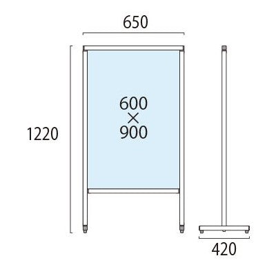 メッセージスタンド両面ホワイトボード (直立・両面スタイル)|誉PRINTING