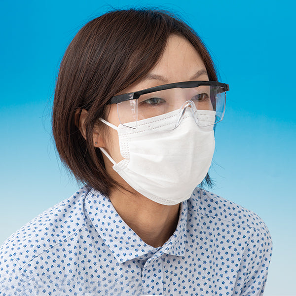 【コロナ対策】アジャストゴーグル ブラック (5コセット)|誉PRINTING