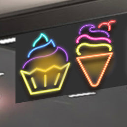 ネオン風LEDライト ソフトクリーム|誉PRINTING