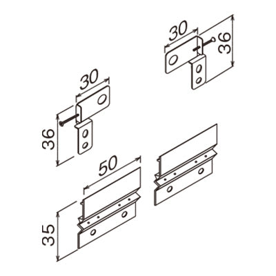 石こうボード・ベニヤ・木壁用 引掛け金具 大型商品用|誉PRINTING