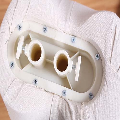 ワイヤーヘッド 女性ハーフボディマネキン【リネン素材×木製アーム】|誉PRINTING