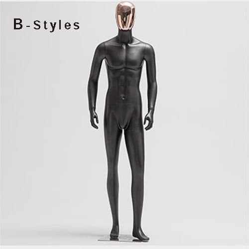 【メタルヘッド×ブラック】全身 男性マネキン|誉PRINTING