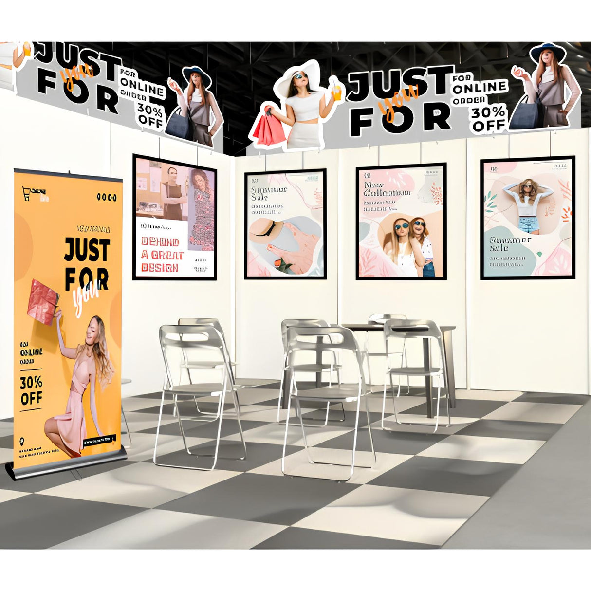 セットディスプレイ ブースセットB【1小間用(3m×3m)】|誉PRINTING