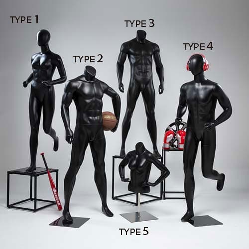 【スポーツマネキン】全身 アクティブポーズ 男性/女性|誉PRINTING
