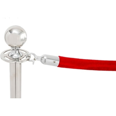 ロープパーテーションQ01Aシルバー|誉PRINTING