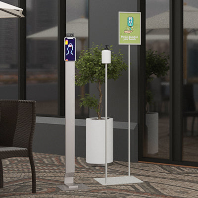 【コロナ対策】消毒液用 A3パネル付スタンド AHS-014|誉PRINTING