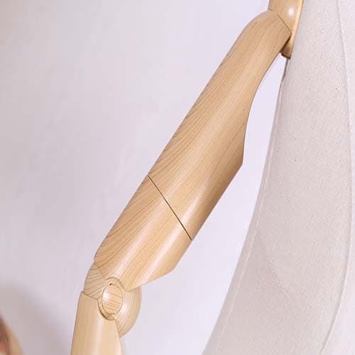 ワイヤーヘッド 女性ハーフボディマネキン【リネン素材×木製アーム】|誉PRINTING