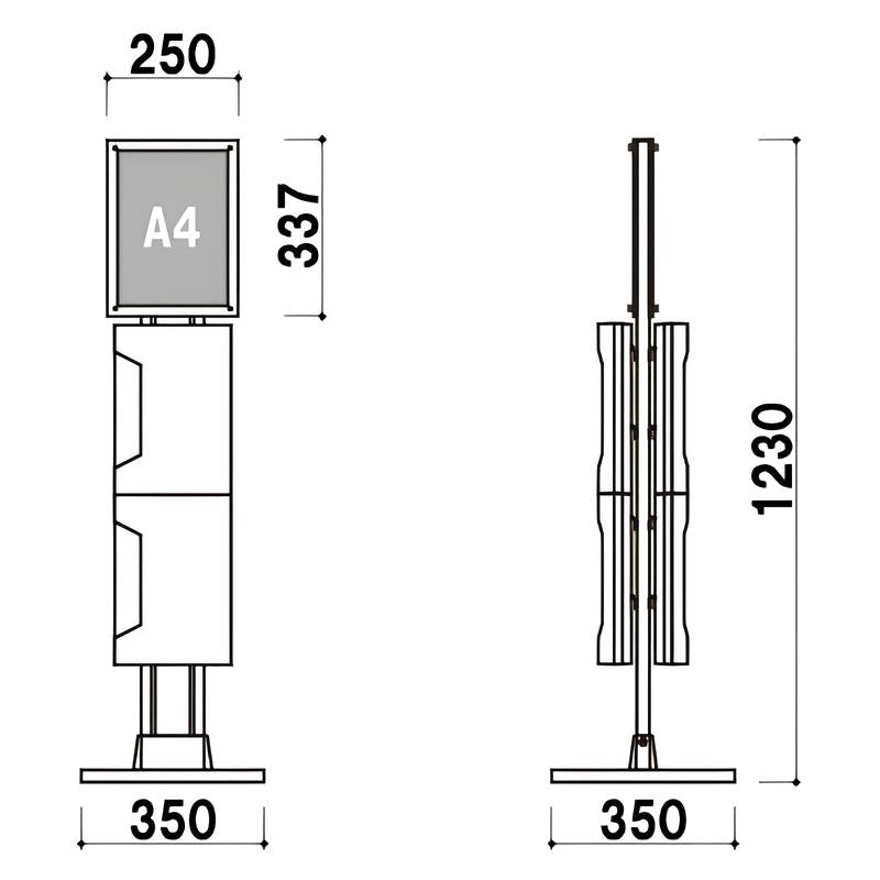 アクリル付横出しラックスタンド両面|誉PRINTING