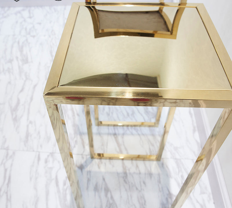 靴ディスプレイウィンドウデコレーションテーブルトップショーケースステンレススチールモダンカスタマイズゴールド (他の色は大歓迎です) YT-LS-04|誉PRINTING