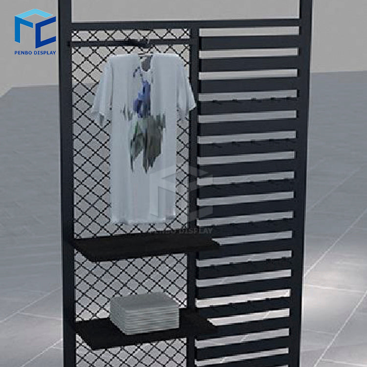 卸売モダンカスタマイズディスプレイスタンド小売金属吊り衣類ディスプレイラック、衣料品店家具ゴールド/衣類ラック|誉PRINTING