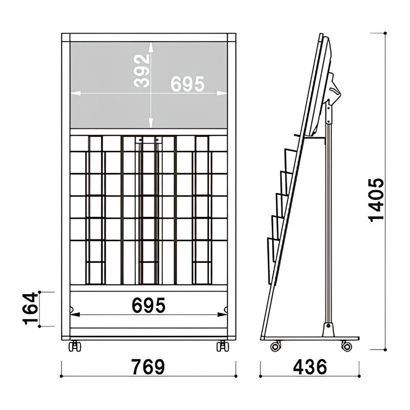 電子サイネージ用 ワイヤーラックカタログスタンド|誉PRINTING
