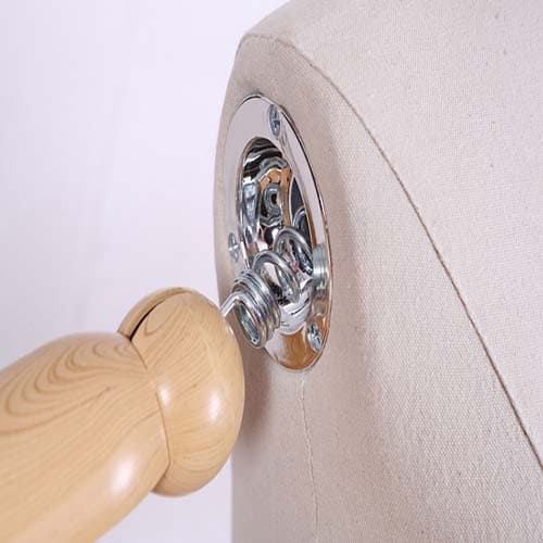 【リネン素材×木製アーム】女性 ハーフボディマネキン B|誉PRINTING