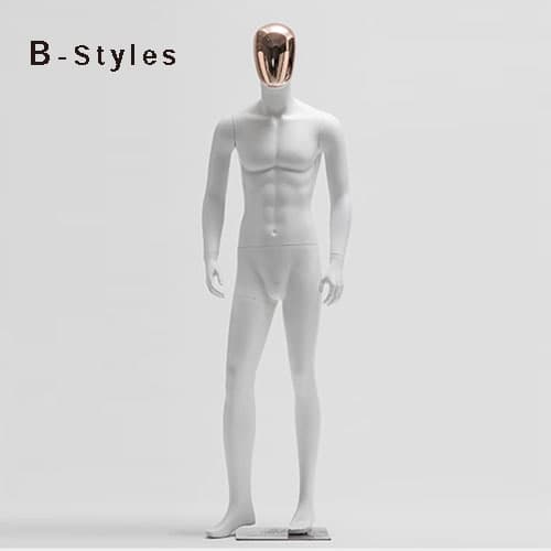 【メタルヘッド×ホワイト】全身 男性マネキン|誉PRINTING