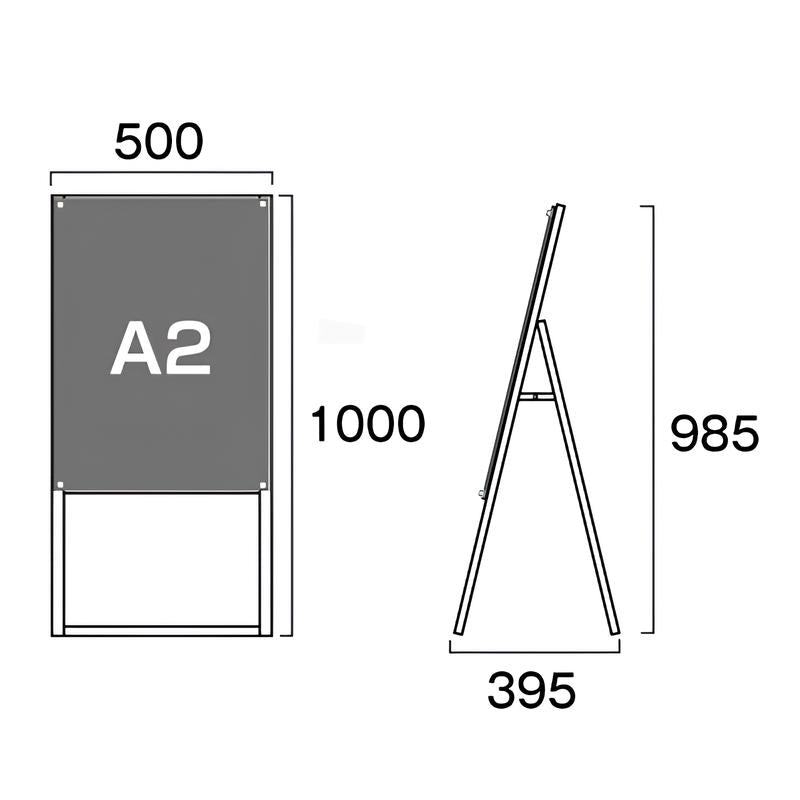 ポスター用スタンド看板 A2片面 ブラック/ホワイト|誉PRINTING