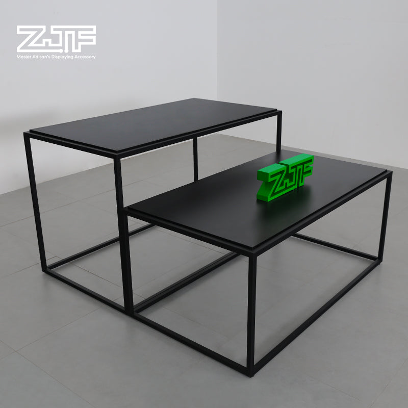 金属製の黒い靴店の付属品DIY靴ディスプレイテーブルアイアンスタンドユニット|誉PRINTING