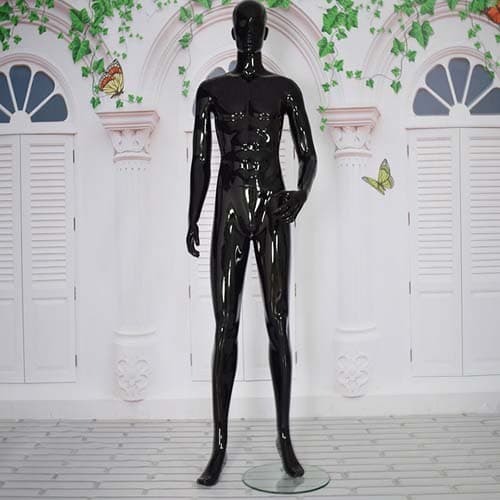 全身 男性リアルマネキン【グロスブラック】|誉PRINTING