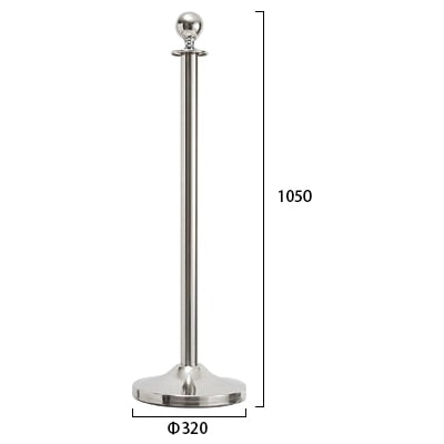 ロープパーテーションQ01Cシルバー|誉PRINTING