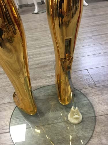 全身 女性マネキン【ゴールド】|誉PRINTING