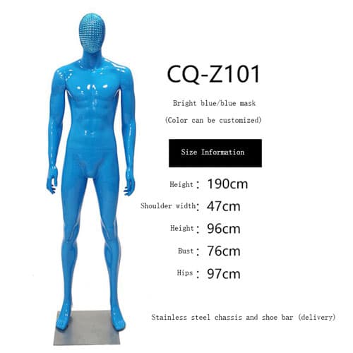 【クロームフェイス×マルチカラー】全身 男性マネキン|誉PRINTING