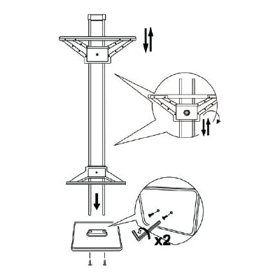 【スタンドのみ】スクエアベースパネルスタンド|誉PRINTING