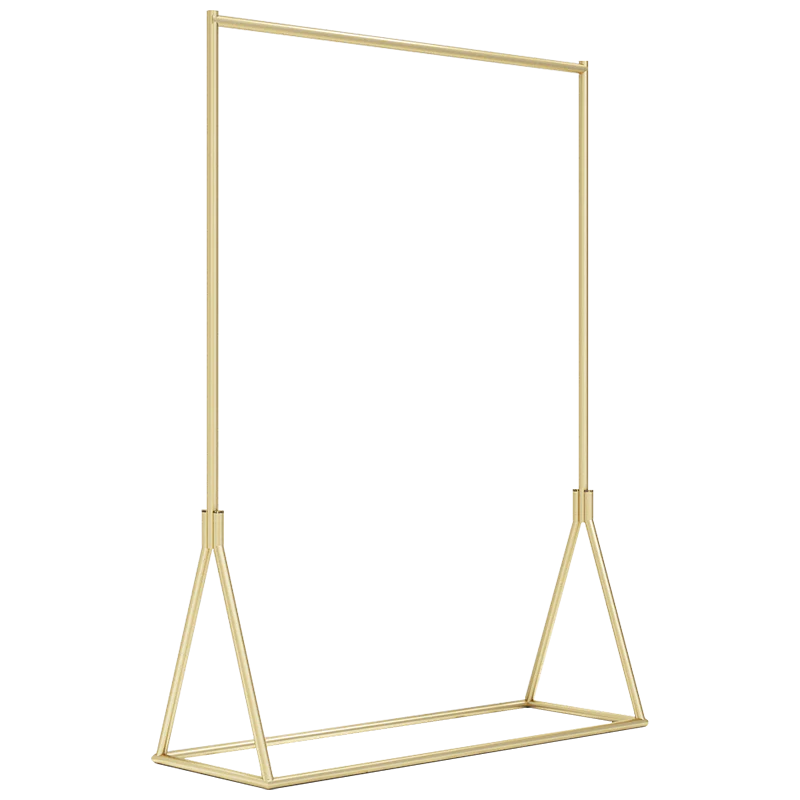 カスタマイズ製モダンゴールドハンガーラック&シェルフ|誉PRINTING