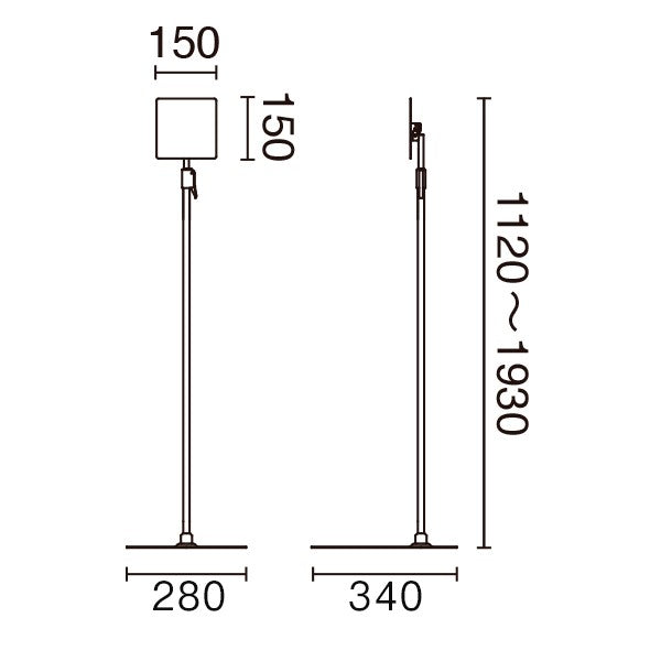 発泡貼り込み式フロアースタンド クローム|誉PRINTING