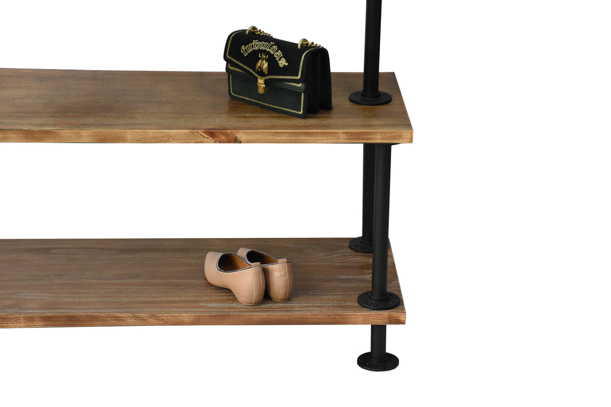 ファッションシンプル衣料品店ハンガーハンガーハンガーブラックメタル小売衣料品店ブティックディスプレイ棚|誉PRINTING