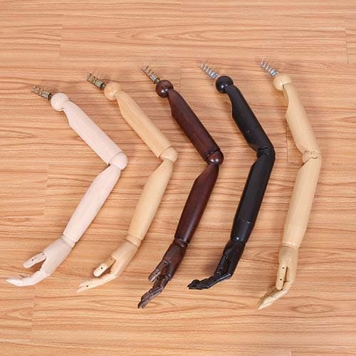 【リネン素材×木製アーム】女性 ハーフボディマネキン B|誉PRINTING