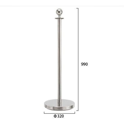 ロープパーテーションQ01Aシルバー|誉PRINTING