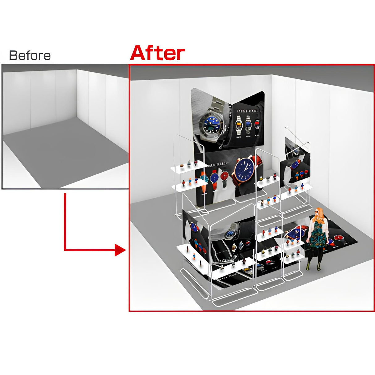 セットディスプレイ アングルバナーセット C【2小間用(3m×6m)】|誉PRINTING