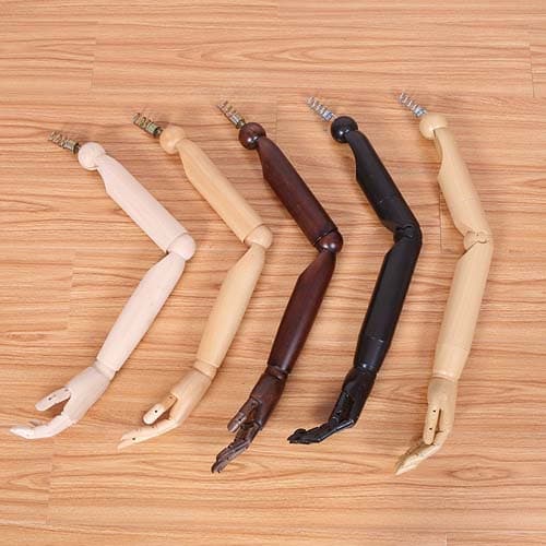 【ブラックカラー×木製アーム】女性ハーフボディマネキン|誉PRINTING