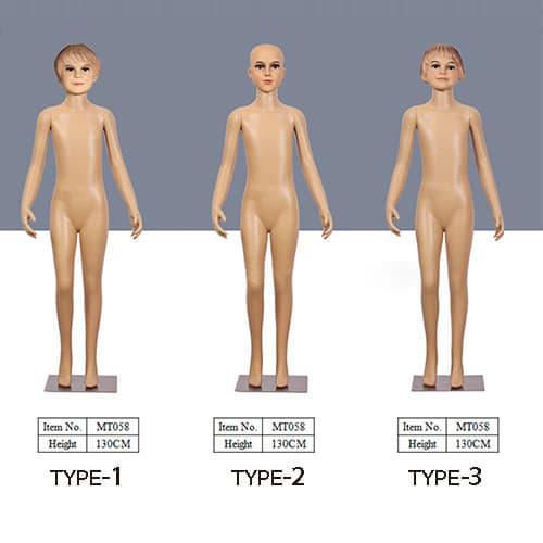 子供 全身マネキン【リアルフェイス】H1100?1300|誉PRINTING