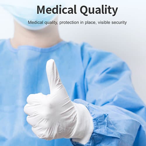 【コロナ対策】ゴム手袋 (パウダーフリー・ラテックスフリー) 100個入り|誉PRINTING