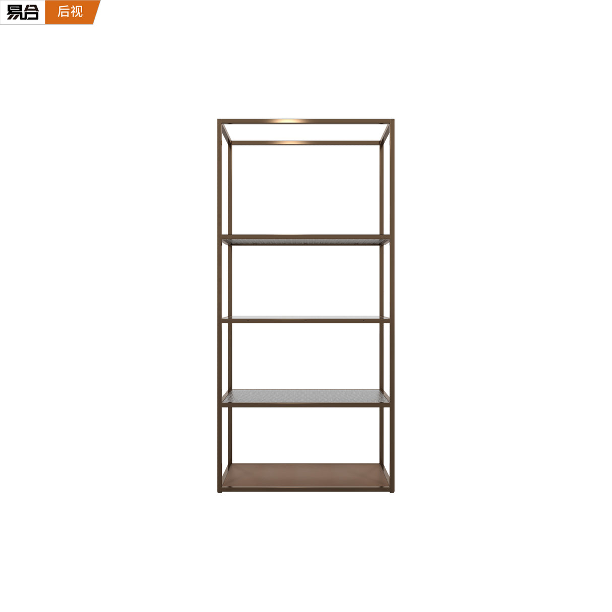 ローズゴールドの背の高い衣類棚ディスプレイラックフィクスチャ/ハイエンド衣類キャビネットストアディスプレイスタンドラック|誉PRINTING