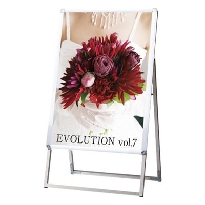 ポスターグリップスタンド看板(屋内用) B2片面シルバー|誉PRINTING