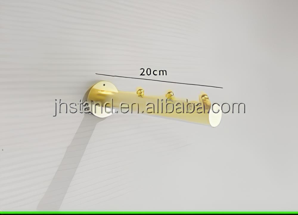 高級ショールームショップフロアスタンドディスプレイ棚女性服店デザイン金属服ゴールドディスプレイスタンド|誉PRINTING