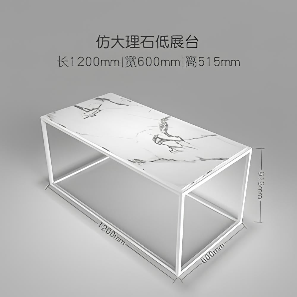 白大理石靴ディスプレイスタンド小売店の女性バッグシューズディスプレイテーブル|誉PRINTING
