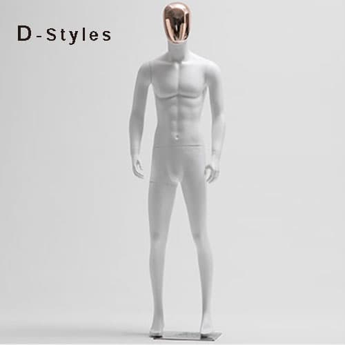 【メタルヘッド×ホワイト】全身 男性マネキン|誉PRINTING