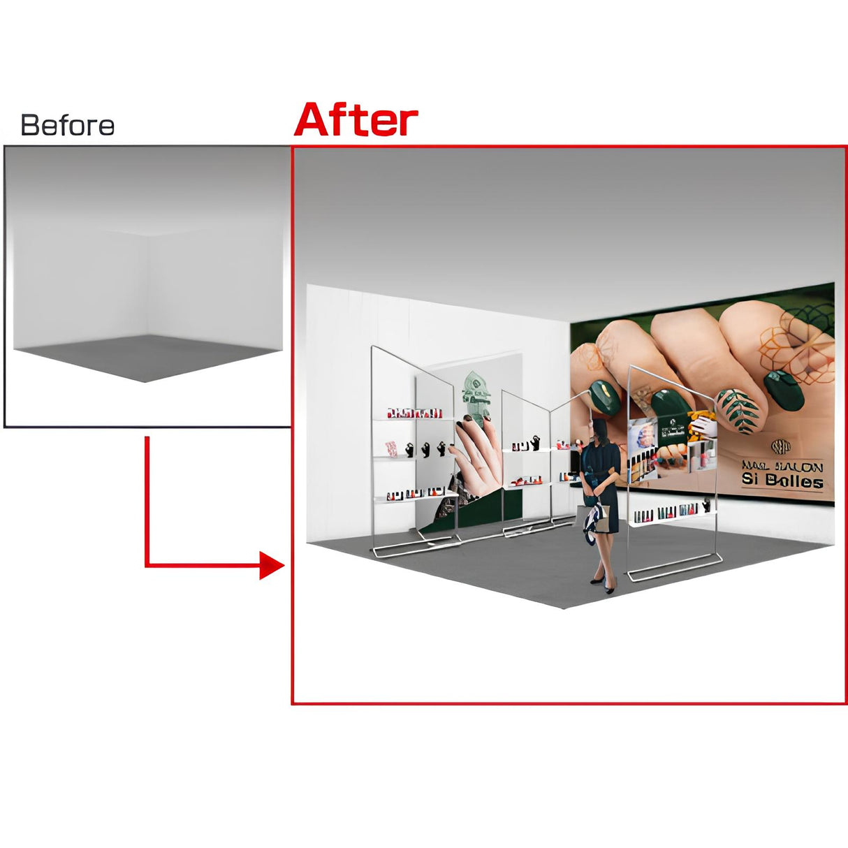 セットディスプレイ アングルバナーセット B【1小間用(3m×3m)】|誉PRINTING