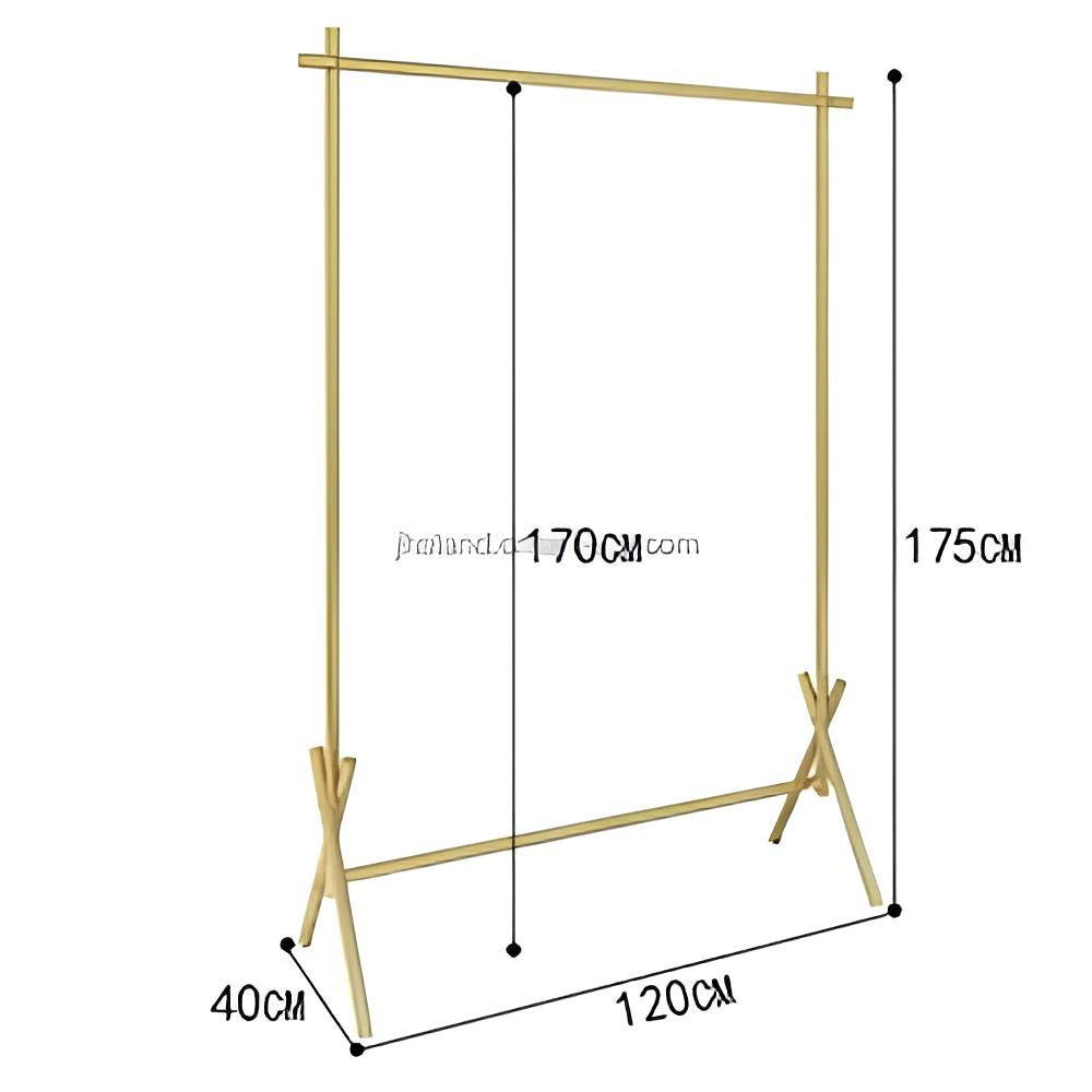 衣料品店のディスプレイラックステンレス鋼の洋服スタンド衣料品のディスプレイスタンド衣料品店の女性のためのゴールドディスプレイラック|誉PRINTING