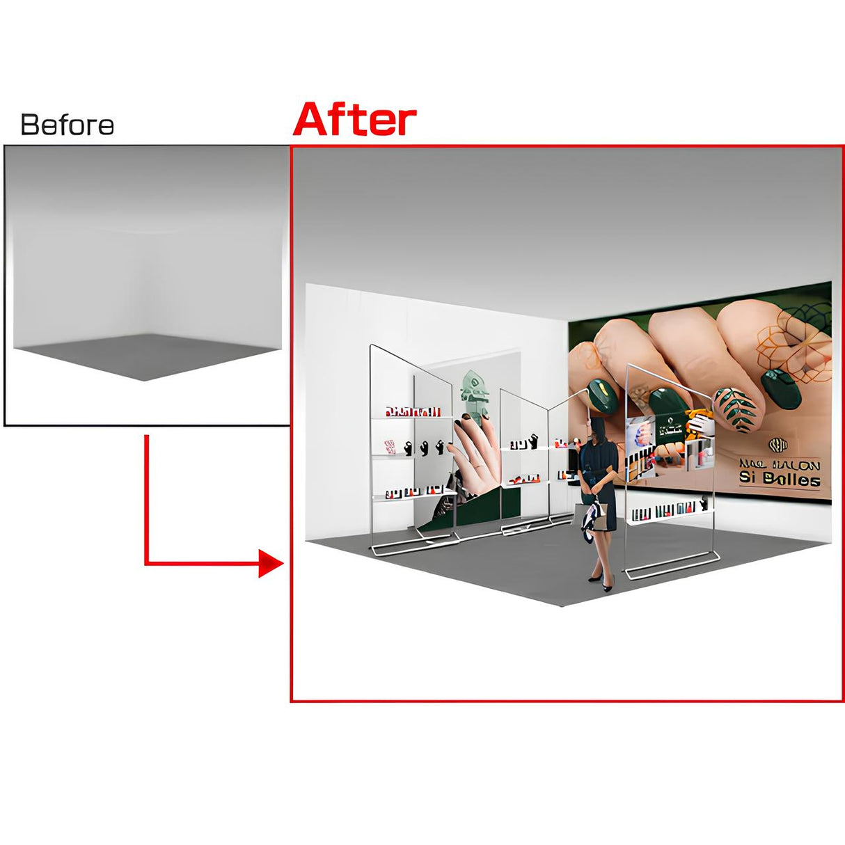 セットディスプレイ アングルバナーセット D【1小間用(3m×3m)】|誉PRINTING