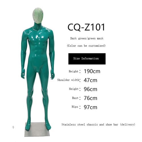 【クロームフェイス×マルチカラー】全身 男性マネキン|誉PRINTING