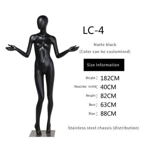 全身 ブラック女性マネキン|誉PRINTING