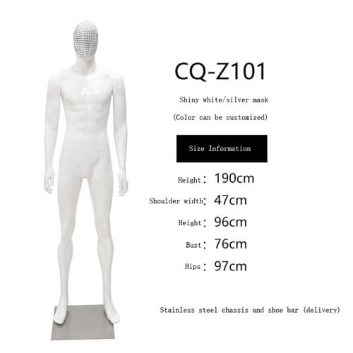 【クロームフェイス×マルチカラー】全身 男性マネキン|誉PRINTING