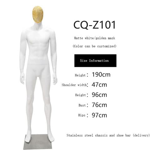 【クロームフェイス×マルチカラー】全身 男性マネキン|誉PRINTING