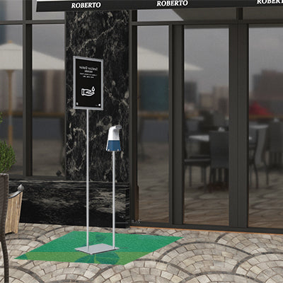 【コロナ対策】消毒液用 A3パネル付スタンド AHS-014|誉PRINTING