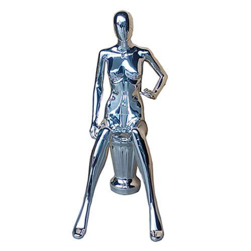 座りポーズ 女性マネキン【ゴールド / ローズゴールド / シルバー】|誉PRINTING