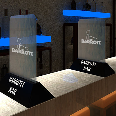 【コロナ対策】デザイナーズパーテーション 卓上 ブラックスタンド(ソリッドカラー)|誉PRINTING