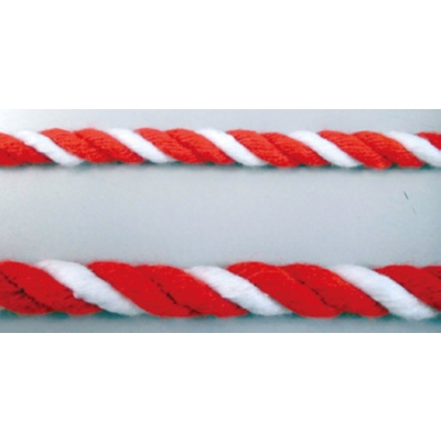 紅白ロープ(カット品) 5間用 φ8mm 10m-01500100A