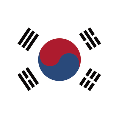 旗(世界の国旗) 大韓民国 90×135cm-04509601C